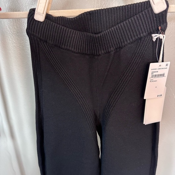 GOOD American Forever Relaxed Pants NWT In SZ 0 in Black001 SOLDOUT ONLINE - Picture 8 of 8
